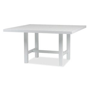 122x124cm H:65.5cm bord aluminium hvid 