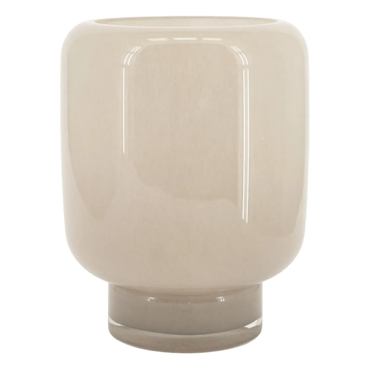 Solenne large 19,5x19,5x25 cm glass taupe