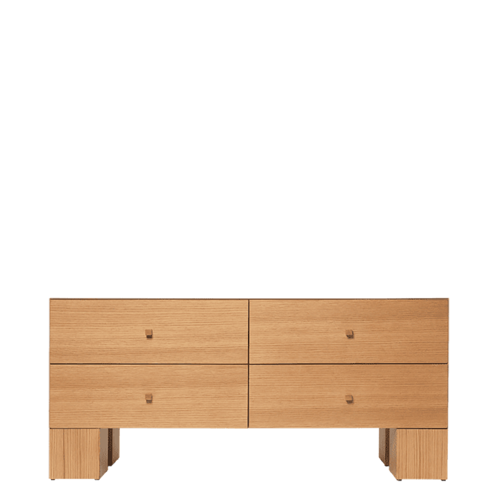 Kuben kommode 2x2 - Natural Oak Finer