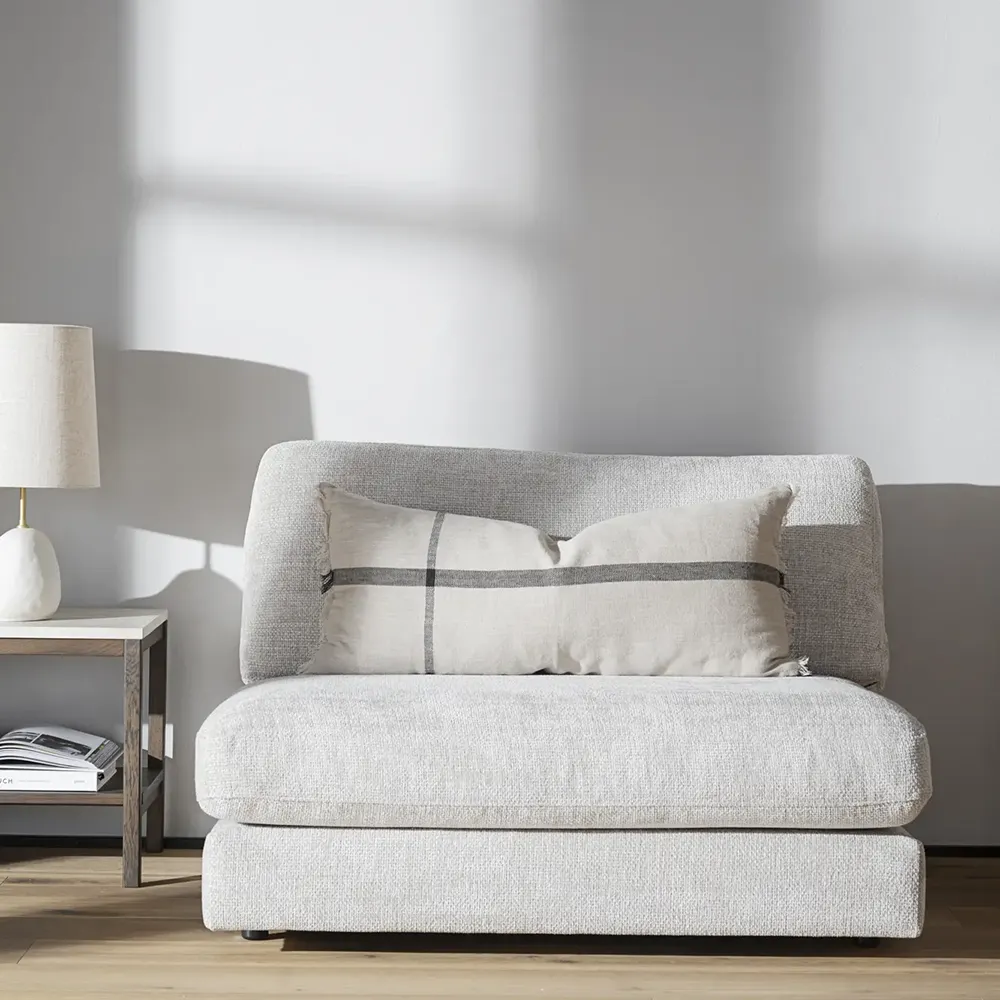 Duncan 1,5-seter stoff Robin lysegrå