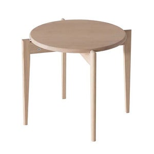 Tilia Sofabord Ø51 cm Hvitoljet eik