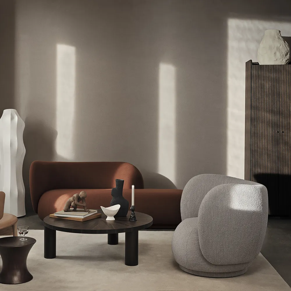 Rico Lounge Lenestol Soft Bouclé - Off-white/Sand