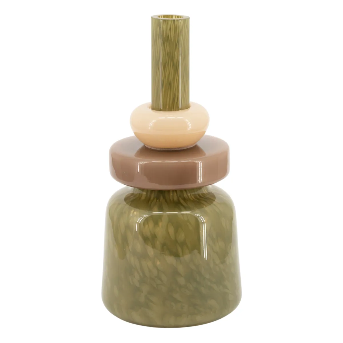 Toras 1 vase 19,5x19,5x40 cm glass multicolour