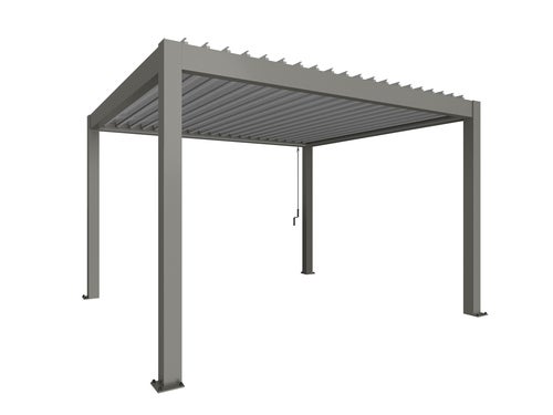Pergola størrelse 4 x 3,5 metallic quartz grå/sølv
