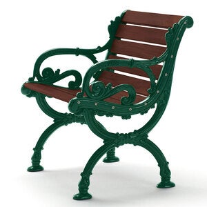 Lenestol Byarum / g:grønn / v:brun til Byarums Bruk