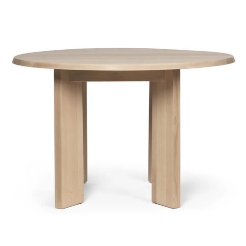 Bevel Spisebord Ø117 cm - White Oiled Oak