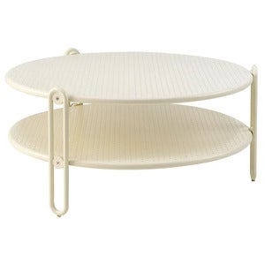 Blixt salongbord 85 cm Pearl White