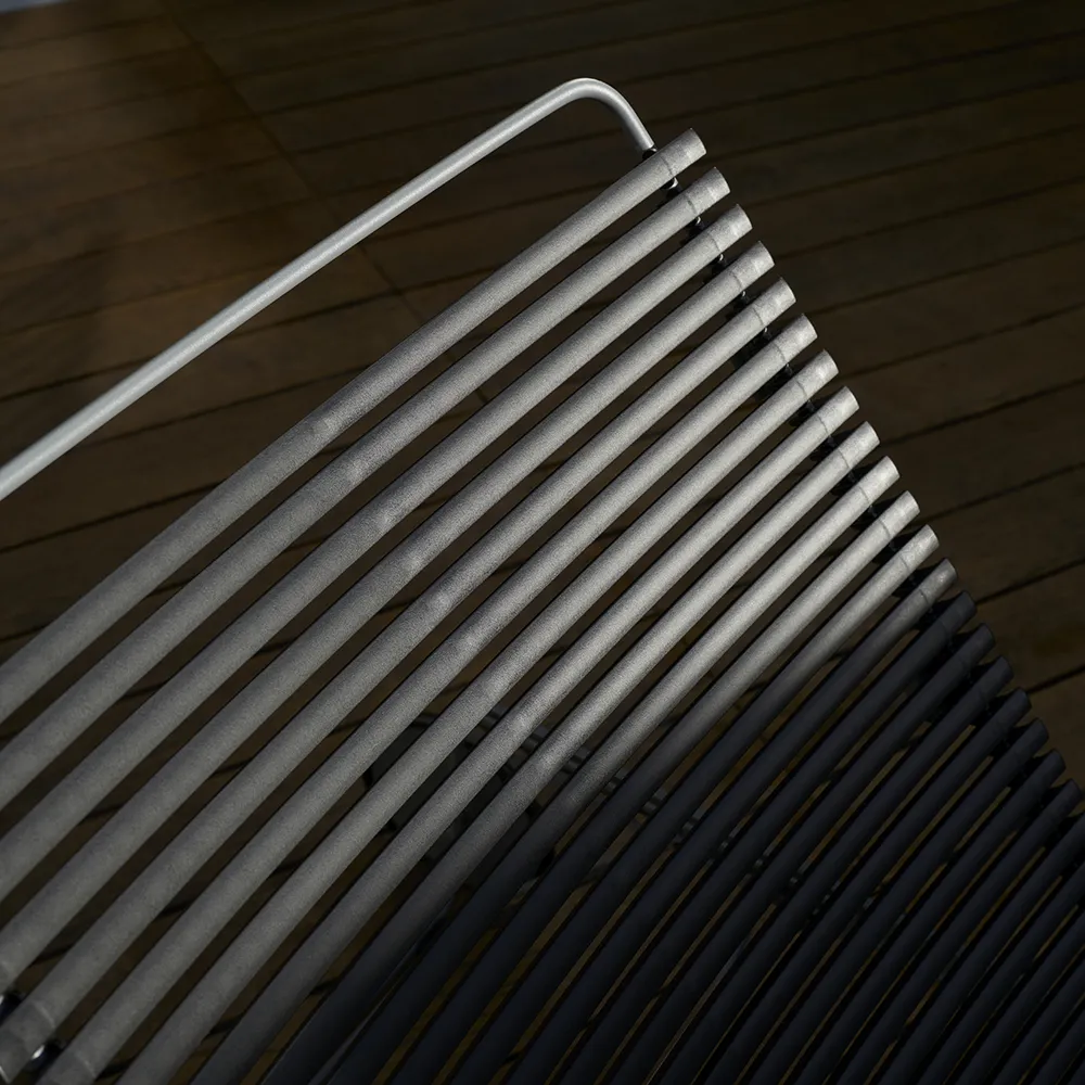 Click Adjustable chaise longue Dusty Light blue. Frame: Grey