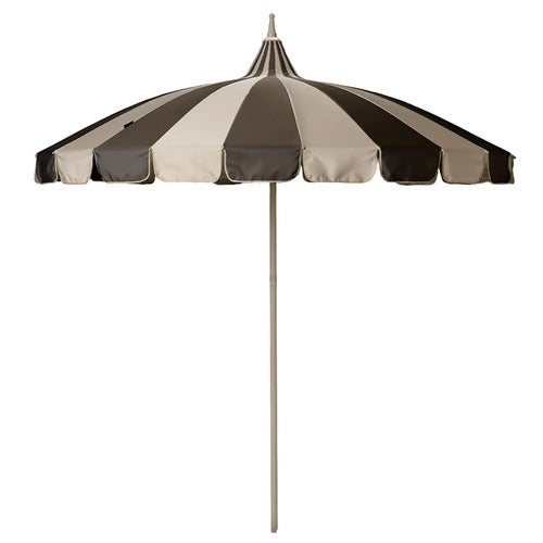 Parasoll Ø240 cm Beige/Brun stripete