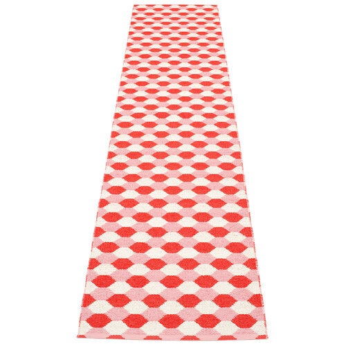 Dana matte 70x335 cm coral red / piglet / vanilla 