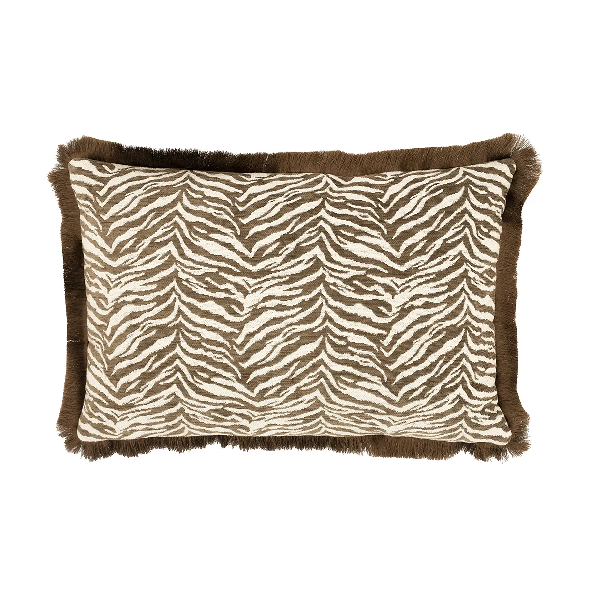 Pyntepute med frynser Tigra Brown 40x60 cm