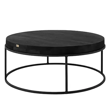 Salongbord Carlisle Ø 90 cm Black Artwood