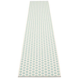 Noa matte 70x350 cm pale turquoise / vanilla / warm grey stripe 