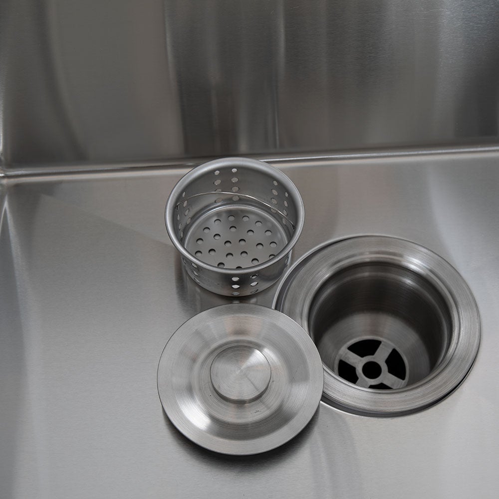 Fornax kjøkkendel vask/kran svart/grå Brafab