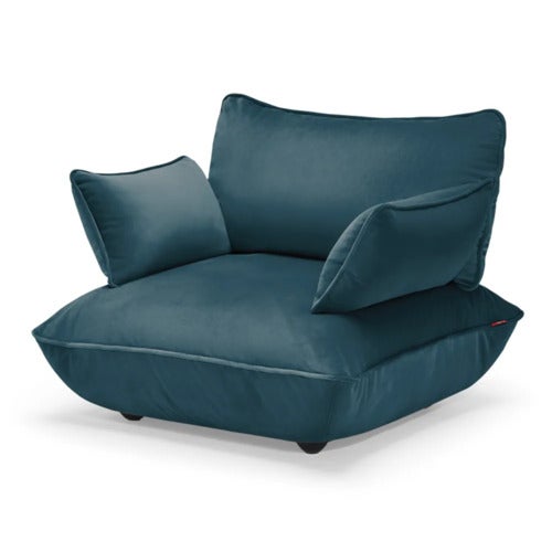 Sumo Loveseat Velvet Recycled Petrol