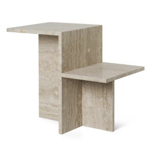 Distinct Side Table - Travertine
