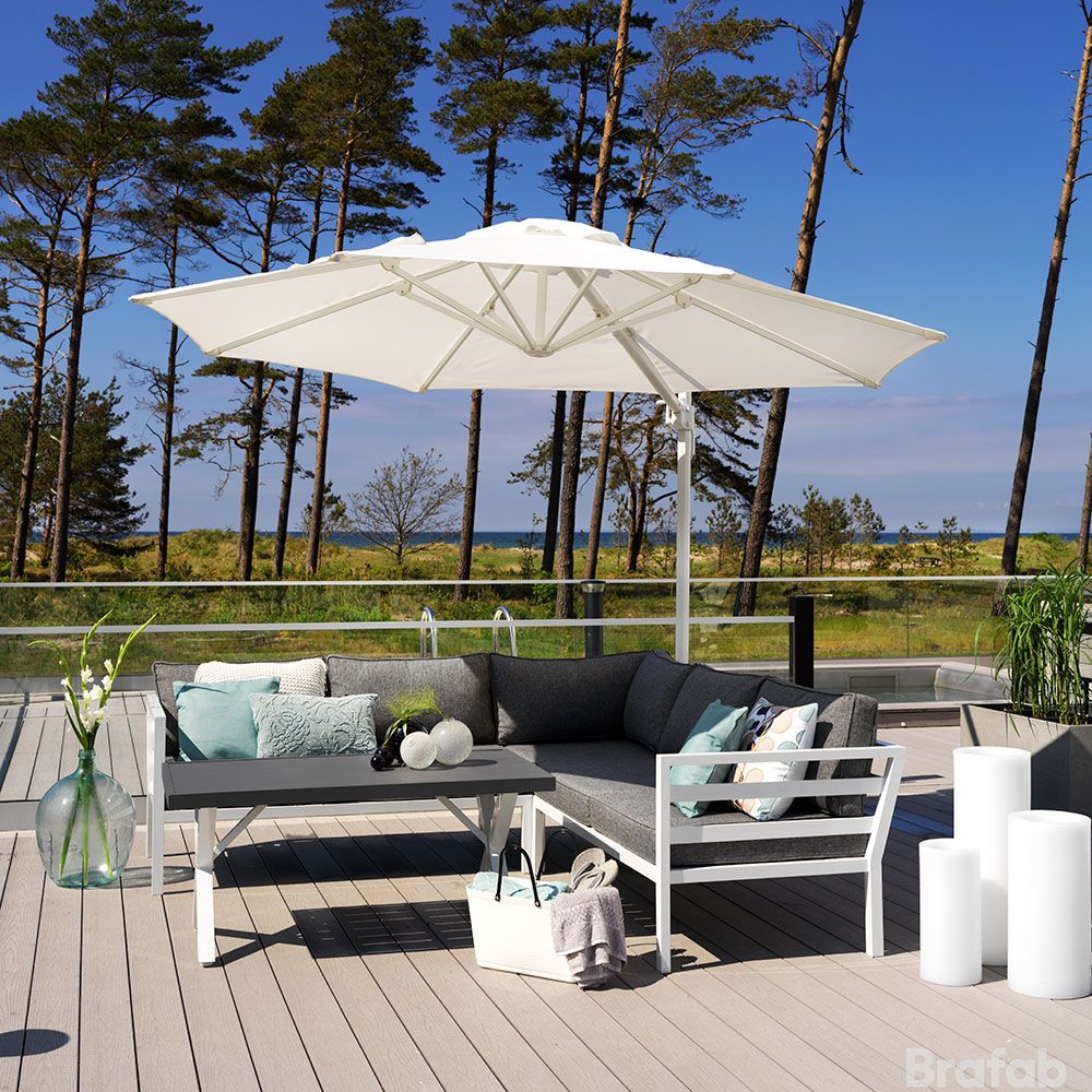 Weldon loungegruppe hvit Brafab