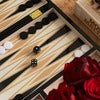 Backgammon Lakkert Black