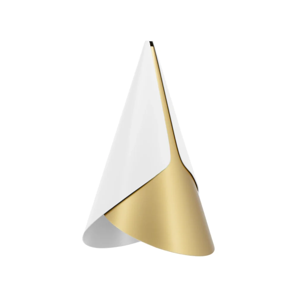 Cornet  Lampeskjerm White/Brass