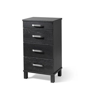 Nadja Kommode H75 B40 Svartbeiset eik/grunnstål