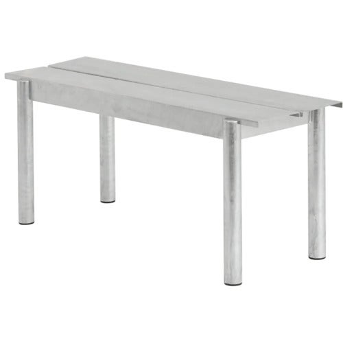 Linear Steel Benk 110x34 cm Warm Galvanized Steel 