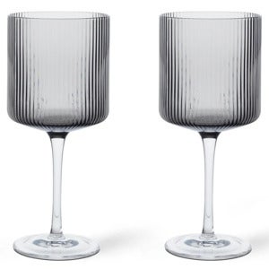 Ripple Rødvinsglass 2-pakning - Smoked Grey