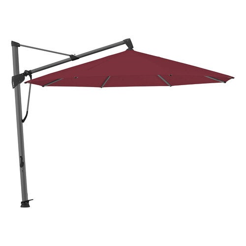Sombrano S+ fritthengende parasoll 400 cm kat.5 antrasitt aluminium / 645 Burgundy