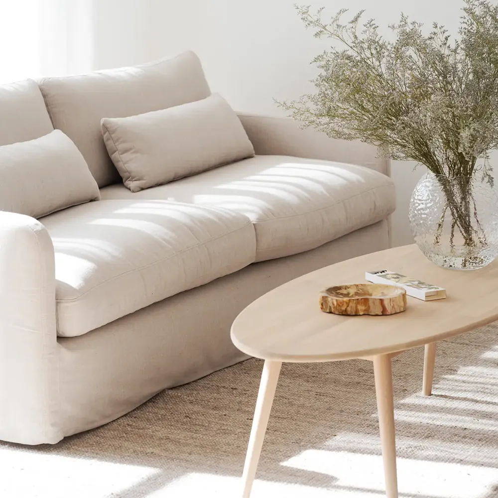 Peyton sofa 3-seter stoff Ursula beige
