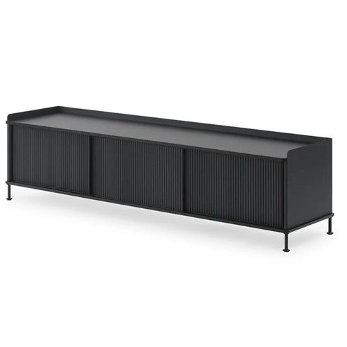 Enfold skjenk 186 x 45 cm  - Black Anthracite Black