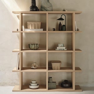 Kona Bokhylle  2x4 - Naturlig eik