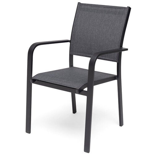 Hånger stablestol i svart aluminium.