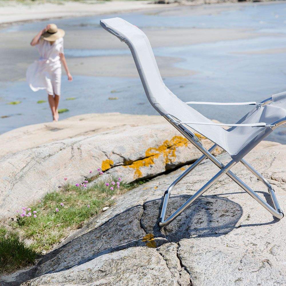 Fiesta hvilestol taupe aluminium