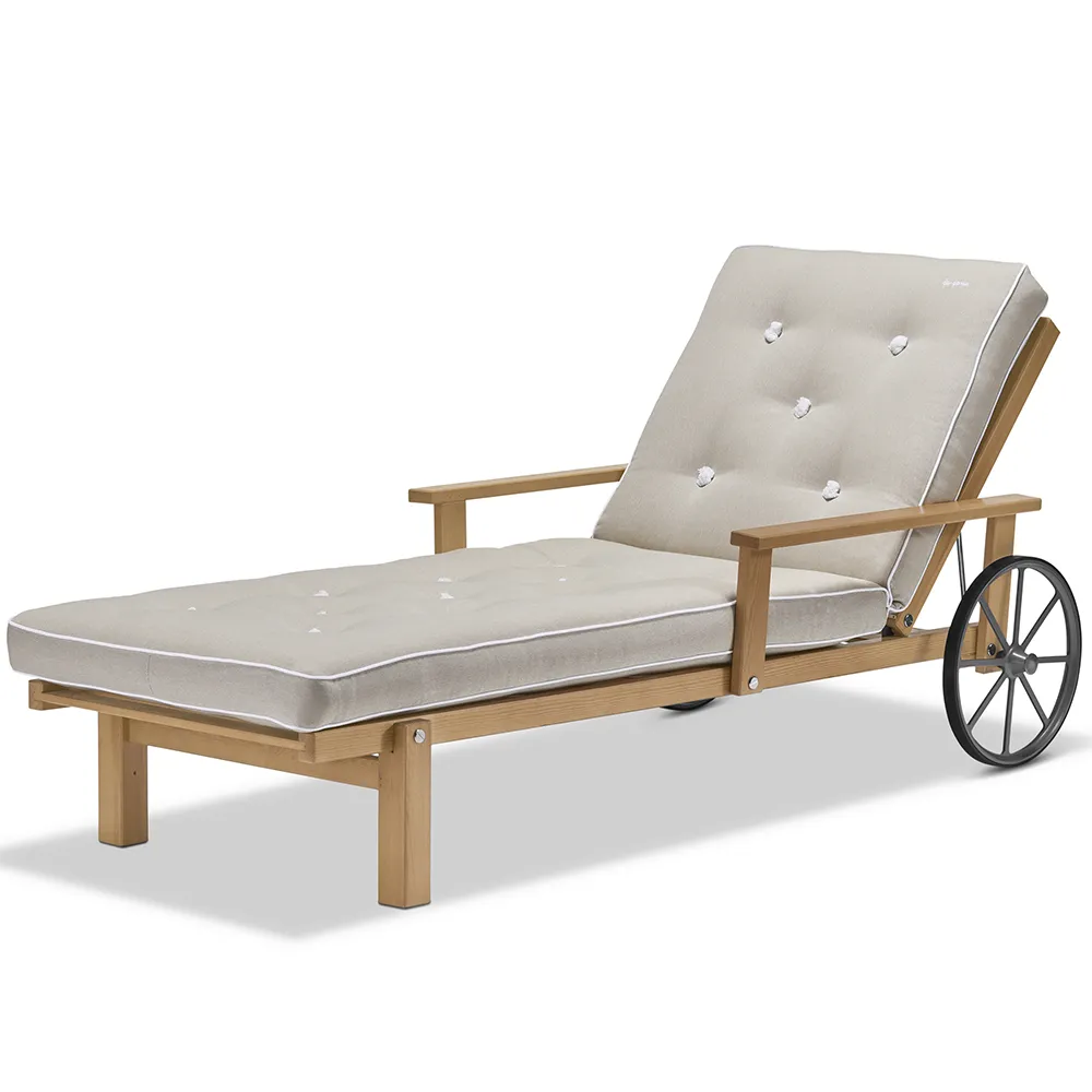 Solseng med armlæn teak 