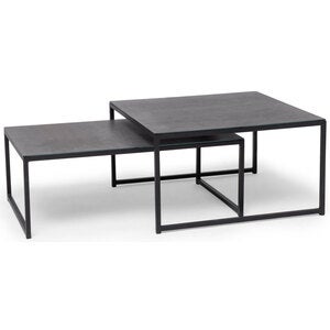 Jet Set Sidebord Svart Aluminium