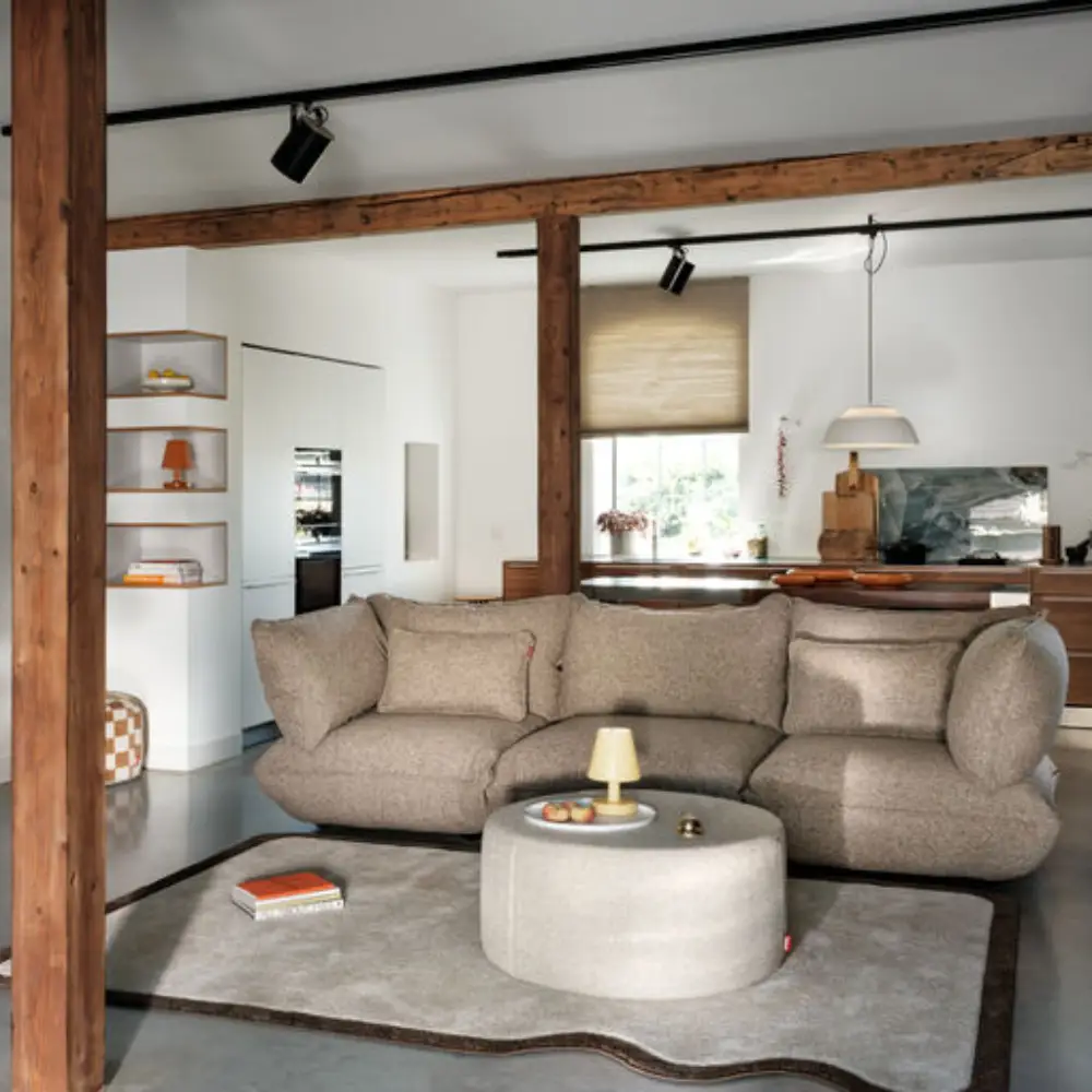 sumo sofa hjørneseksjon  boucle recycled brown