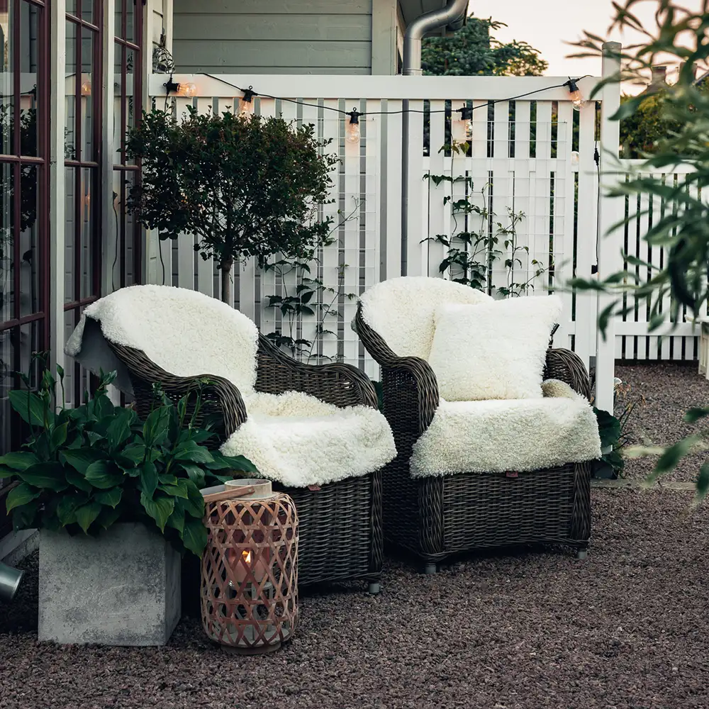 Curly fåreskinn 1,5 White