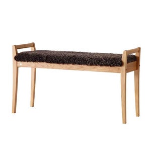 Meja Bench Oljet eik/safeskinn brun