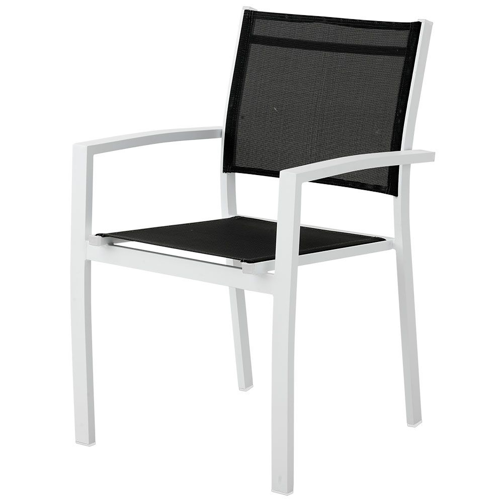 Rana Karmstol hvit/svart Brafab