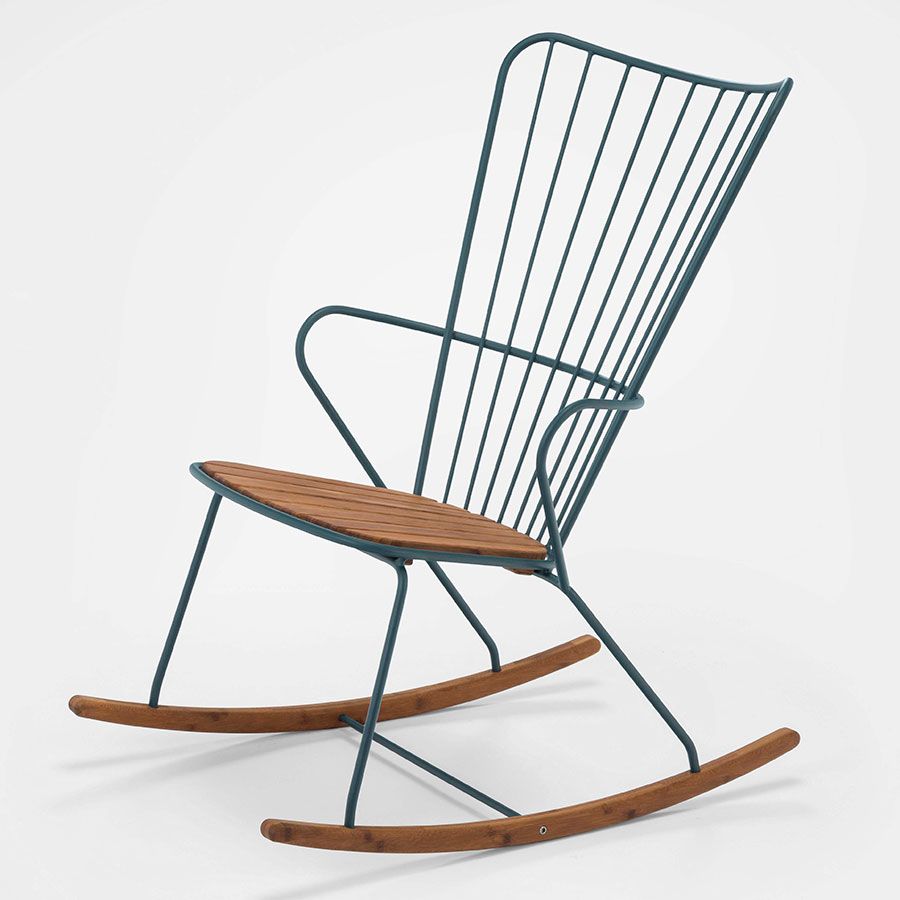 Paon gyngestol furu grønn stål