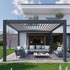 Pergola størrelse 3 x 3 metallic quartz grå