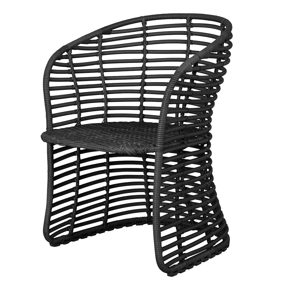 Basket Kurv spisestol Polyrattan Grafit 