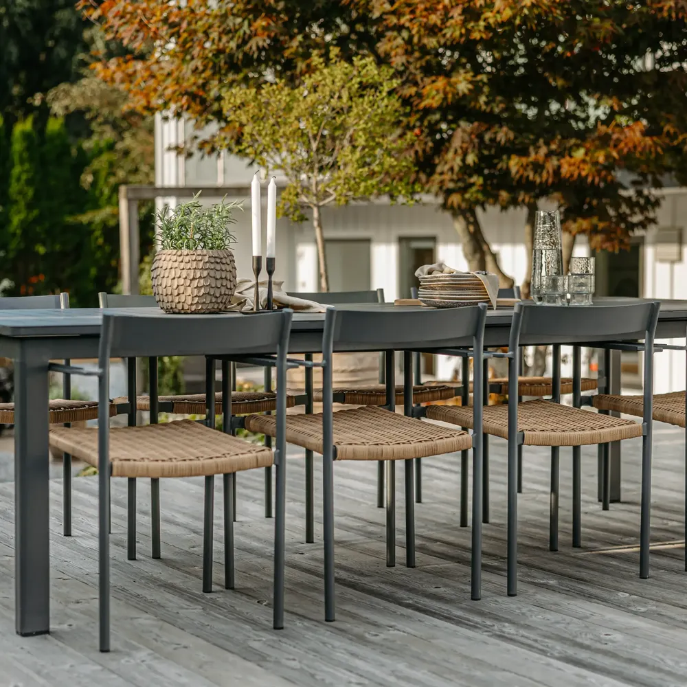 Lomma Spisebord 100x260-380 cm Antracit