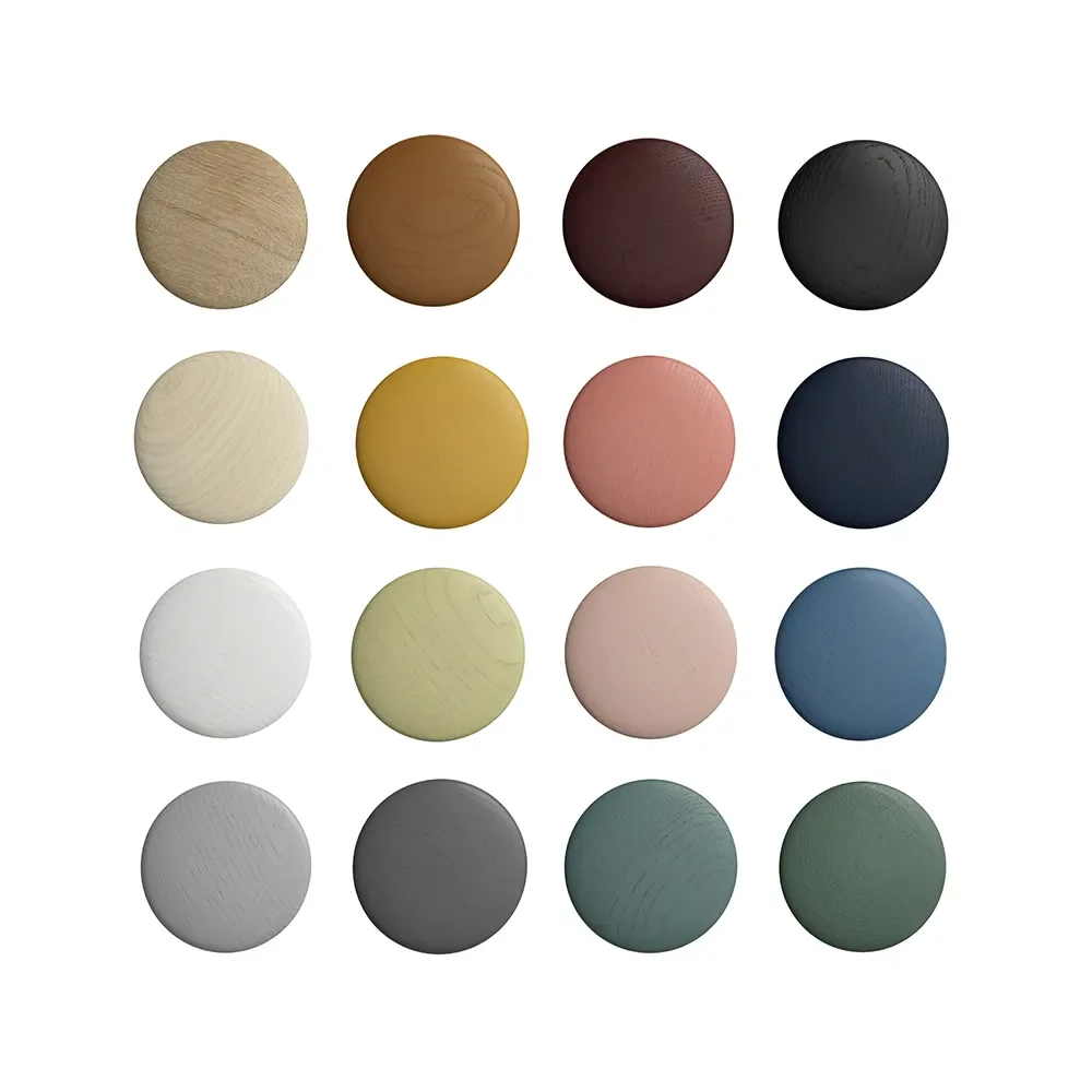 Dots Wood Ø9 cm - Stained Dark Brown