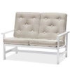sofa 2-personers aluminium hvid 
