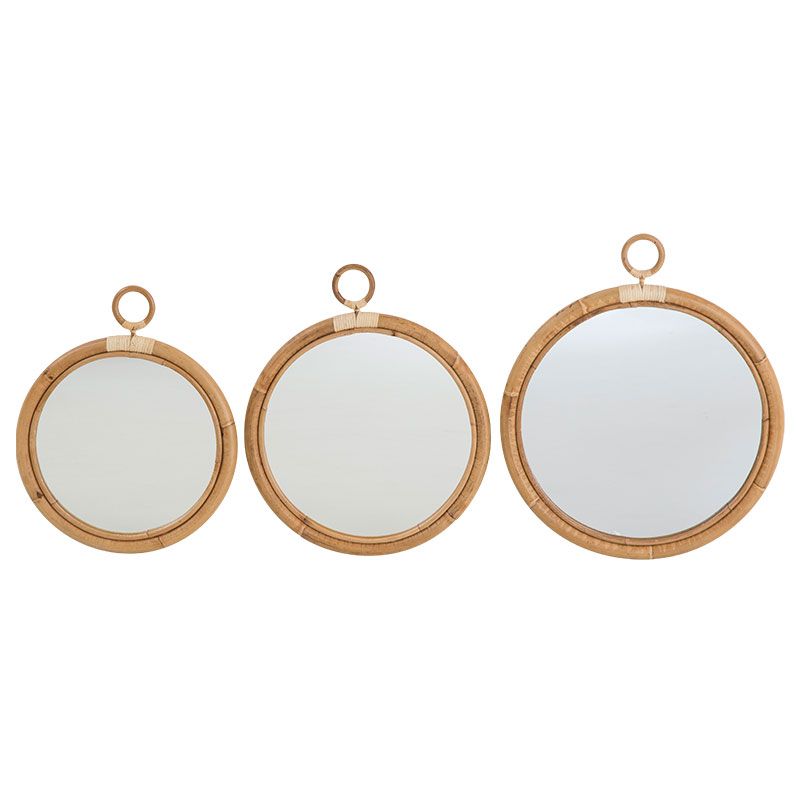 Speil Ella Ø40 cm i rotting