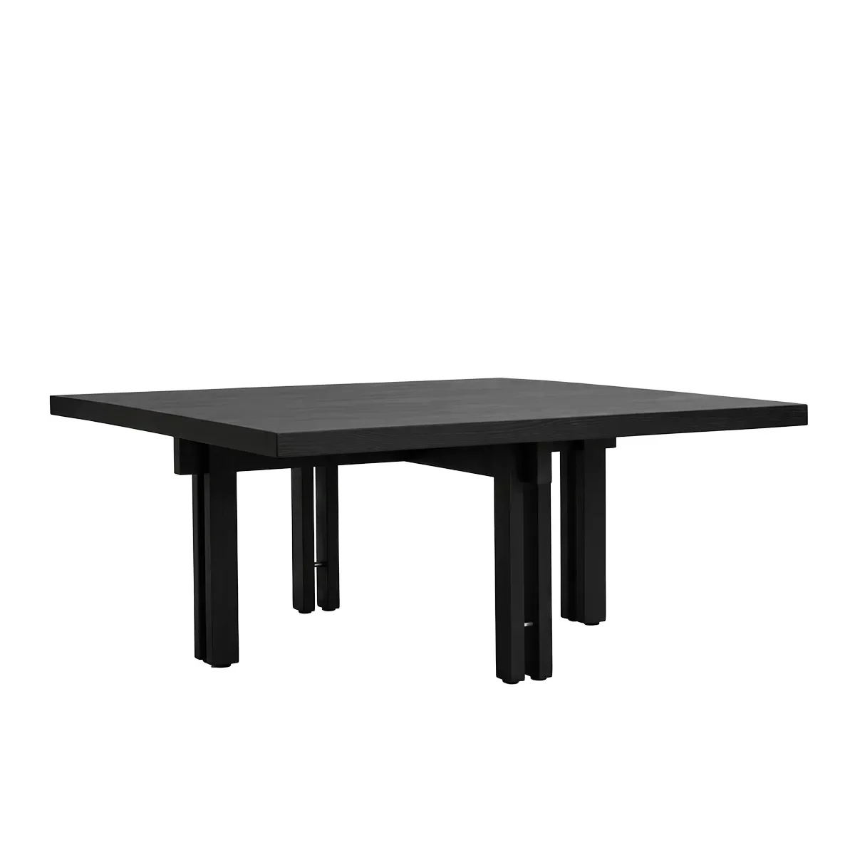 Sofabord i eik 80x80 Plinth Coffee Black Oak