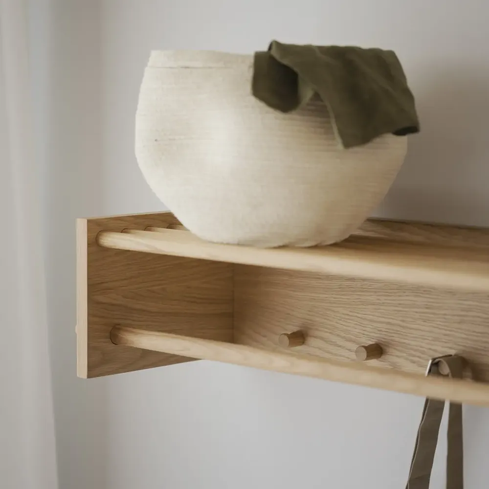 Hillmond hattehylle 80x28 cm eik