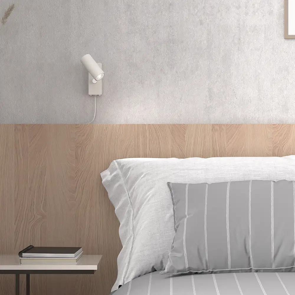 Cato vegglampe matt hvit enkel Mr11 inkl. lyskilde