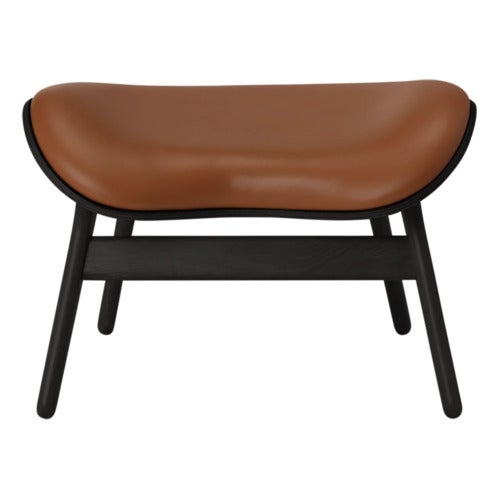 A Conversation Piece Ottoman Fotskammel Black Oak/Umage Leather Cognac