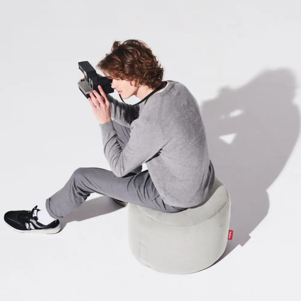 point canvas recycled puff cool grey